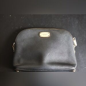 Michael Kors Black and Gold Leather Crossbody